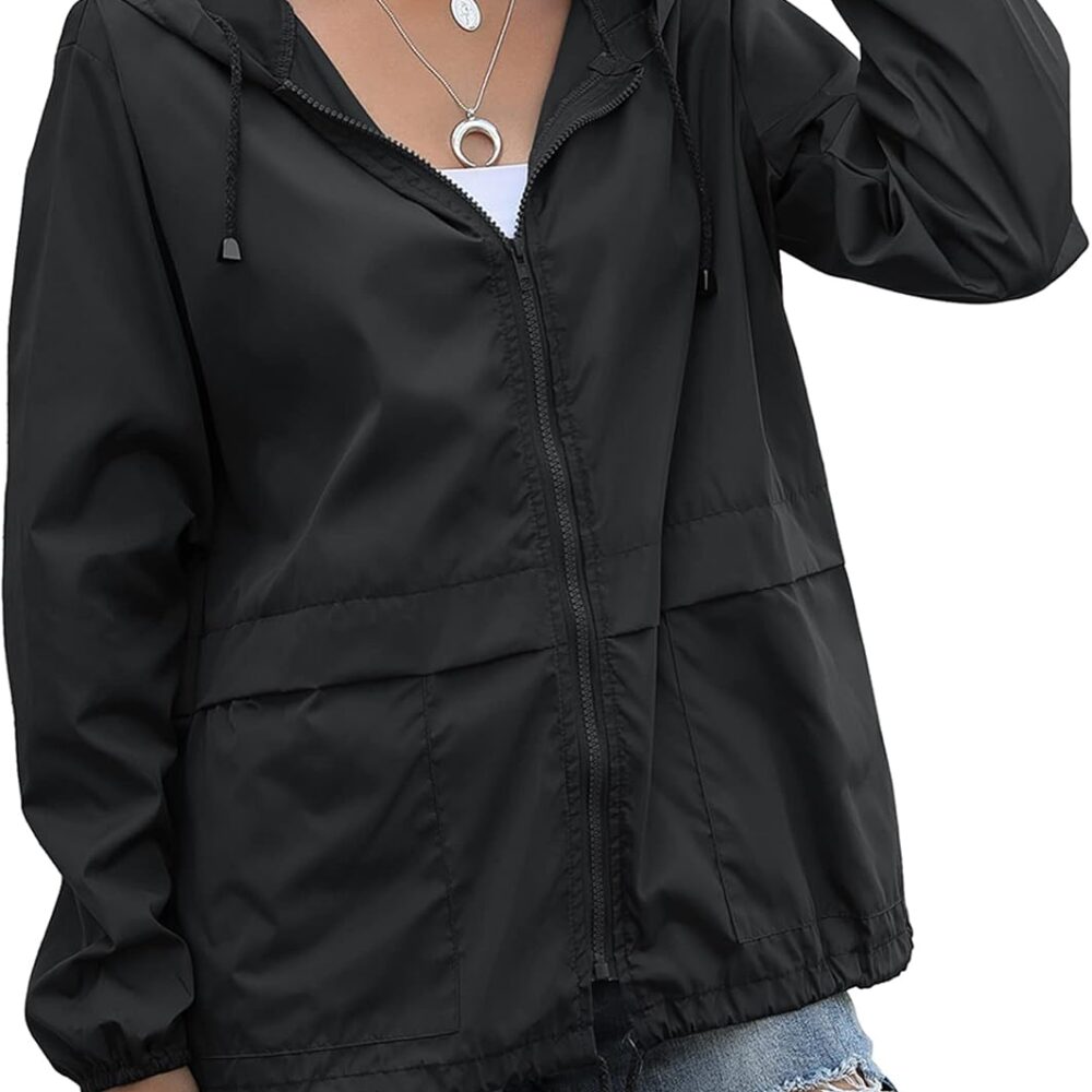 Women's Raincoats Lightweight Waterproof Rain Jackets